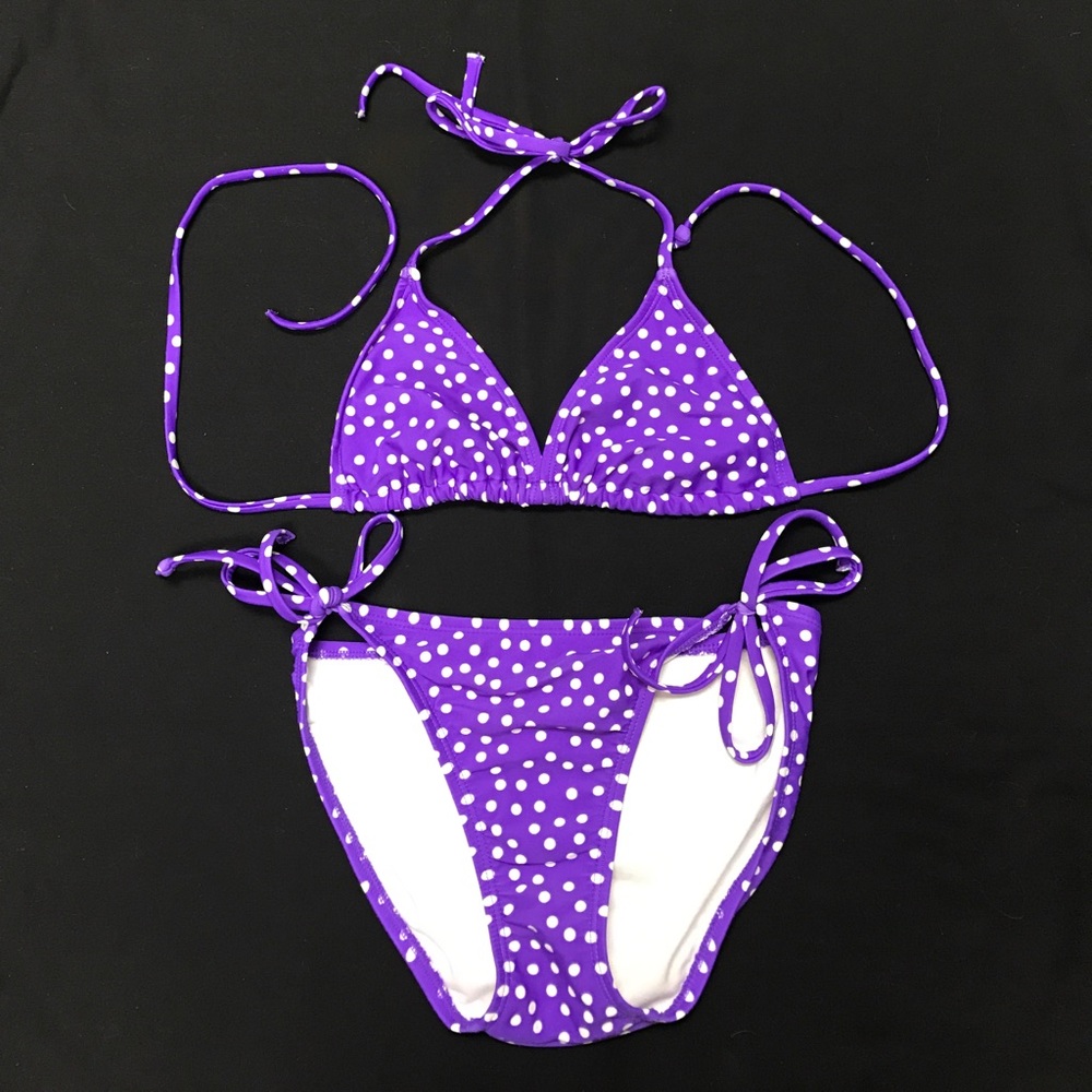 Purple Polka Dot Bikini