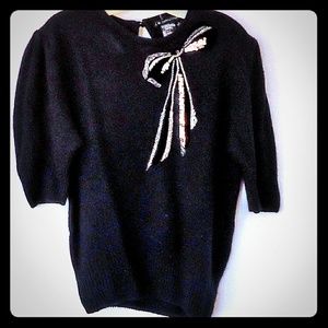 LN angora/wool/silk/nylon sequined L