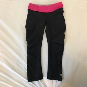 Lululemon black capris - size 2