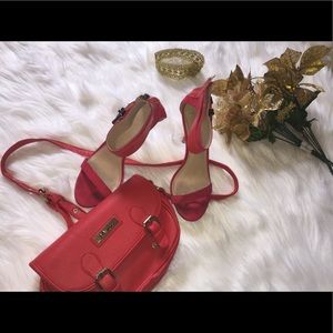 Zara red heel sandals
