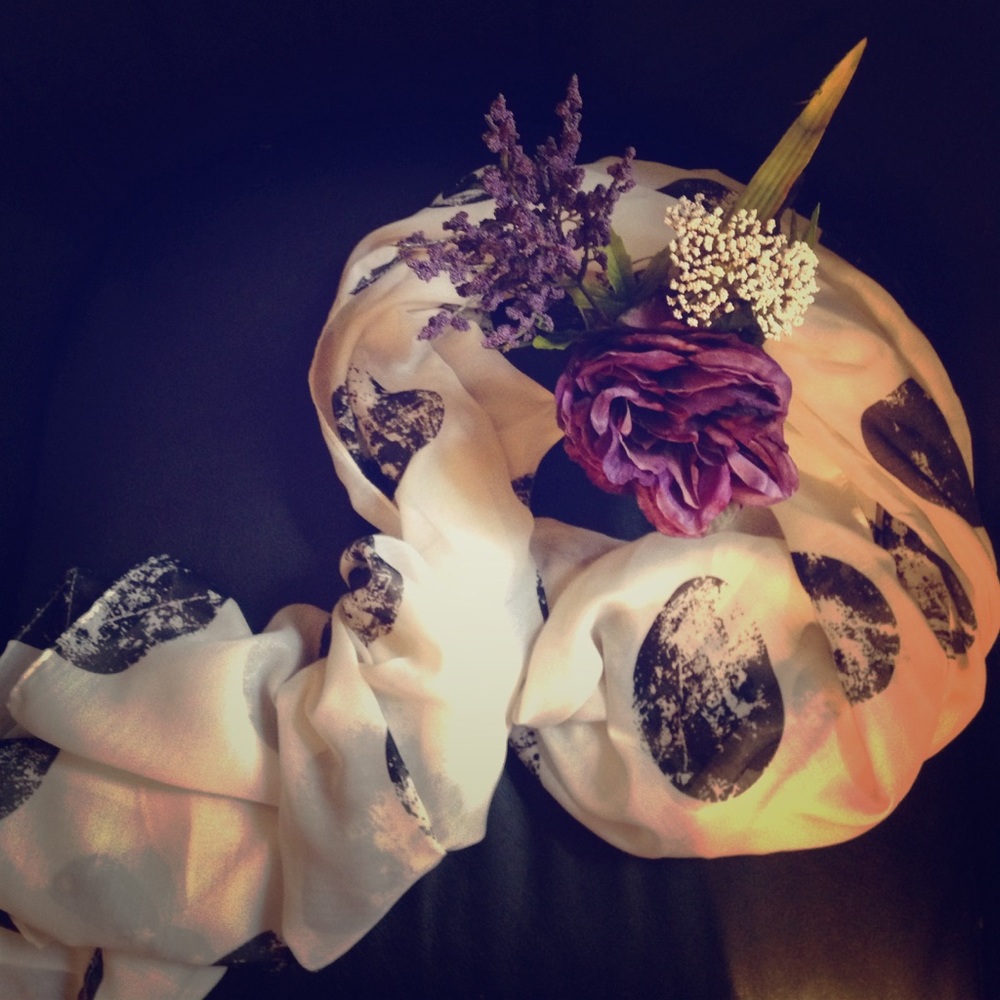 Polka dot fashion scarf