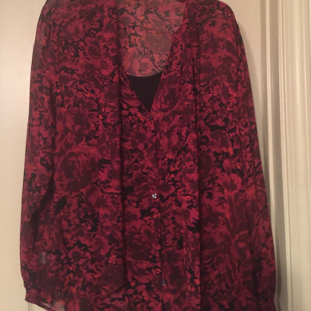Ann Taylor Sheer top with tank