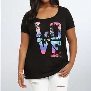 Love Palm Tree Scoop Tee