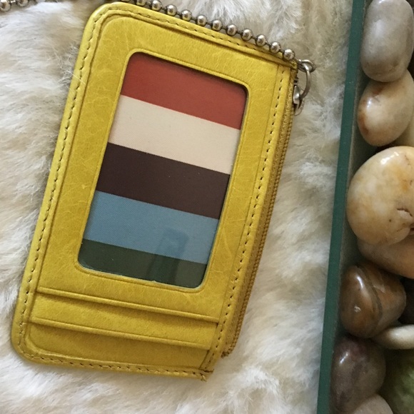 Coach Waxed Calfskin Card Hold r in Yellow - Picture 2 of 4