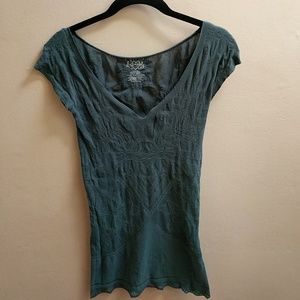 Lace pattern Free People stretch tee