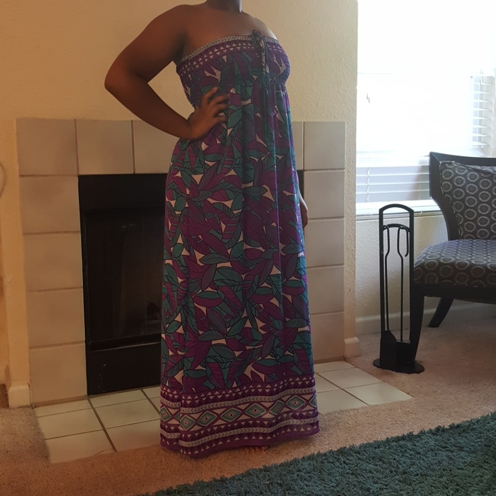 Strapless maxi dress