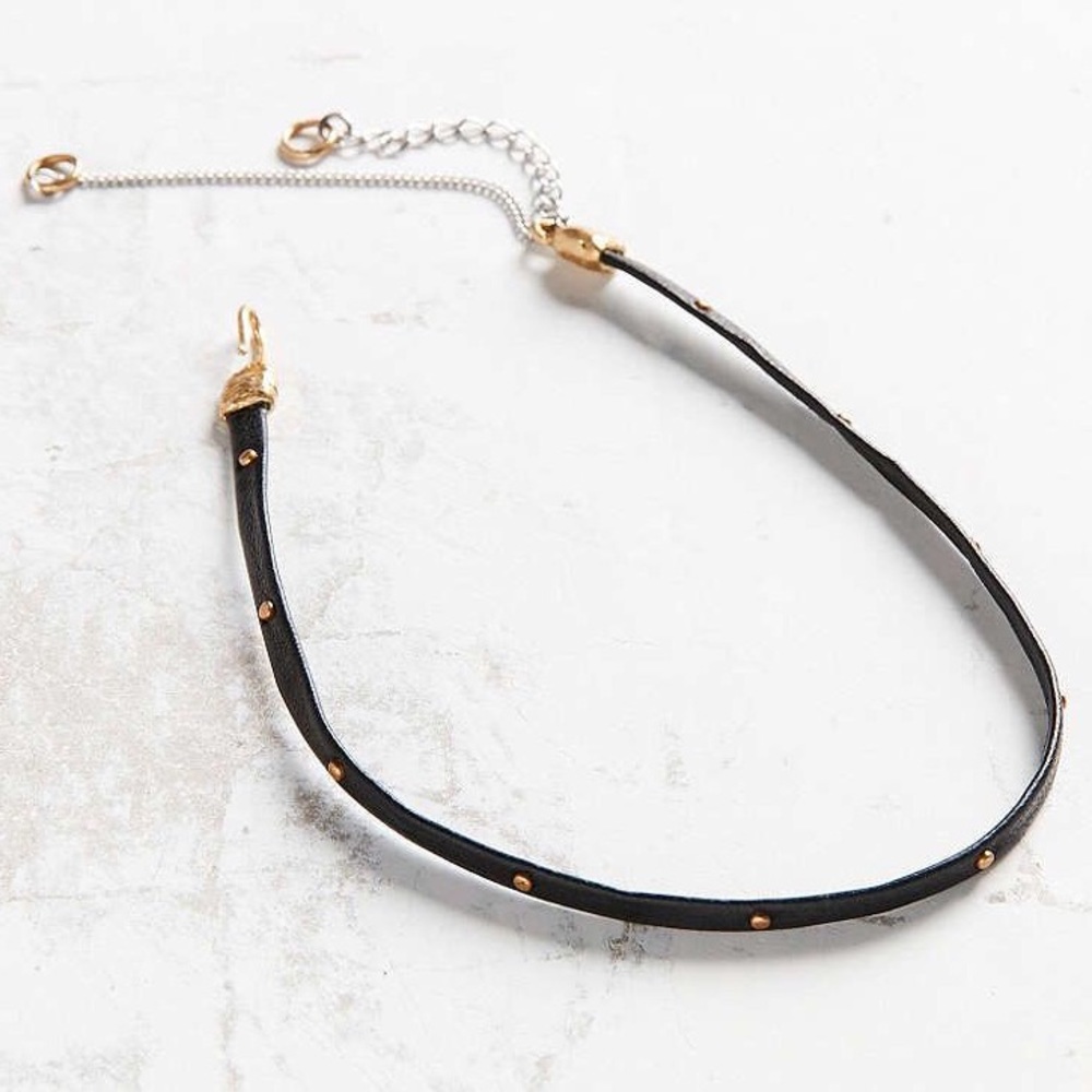 Luiny leather choker necklace Urban Outfitters