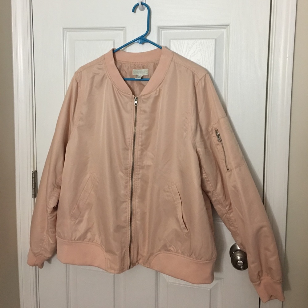 Baby pink bomber jacket