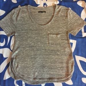 rag & bone heather grey crop shirt