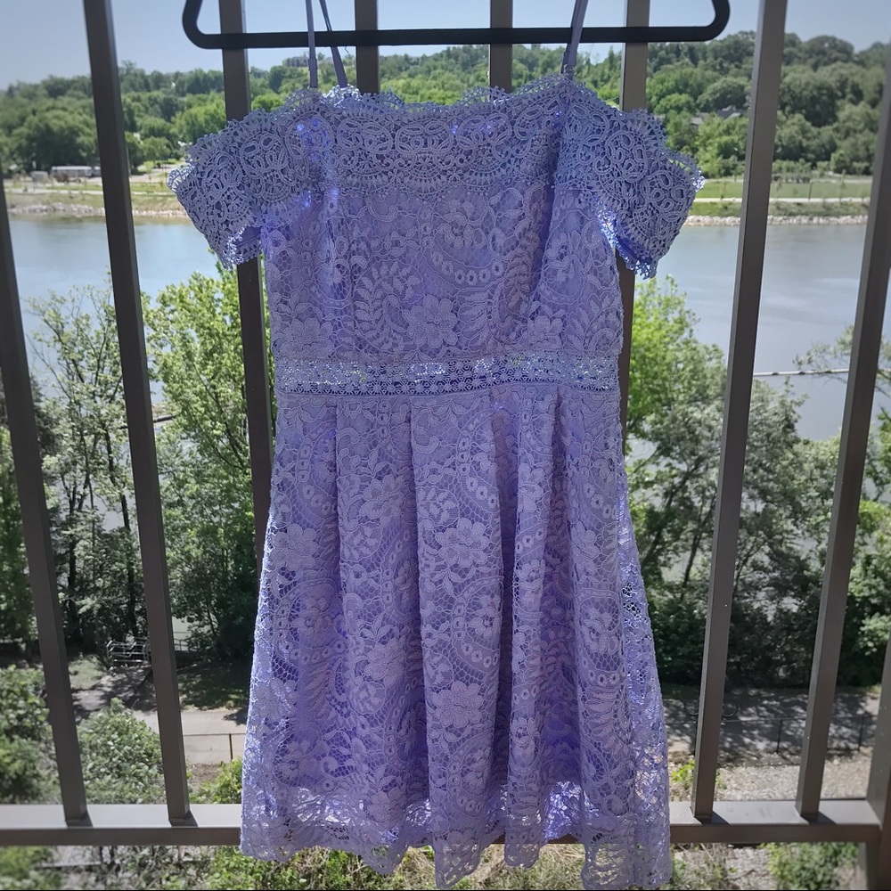 Off the shoulder lace dress