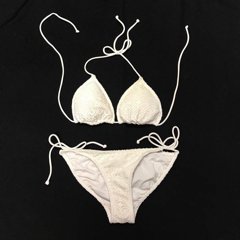 White Crochet Bikini