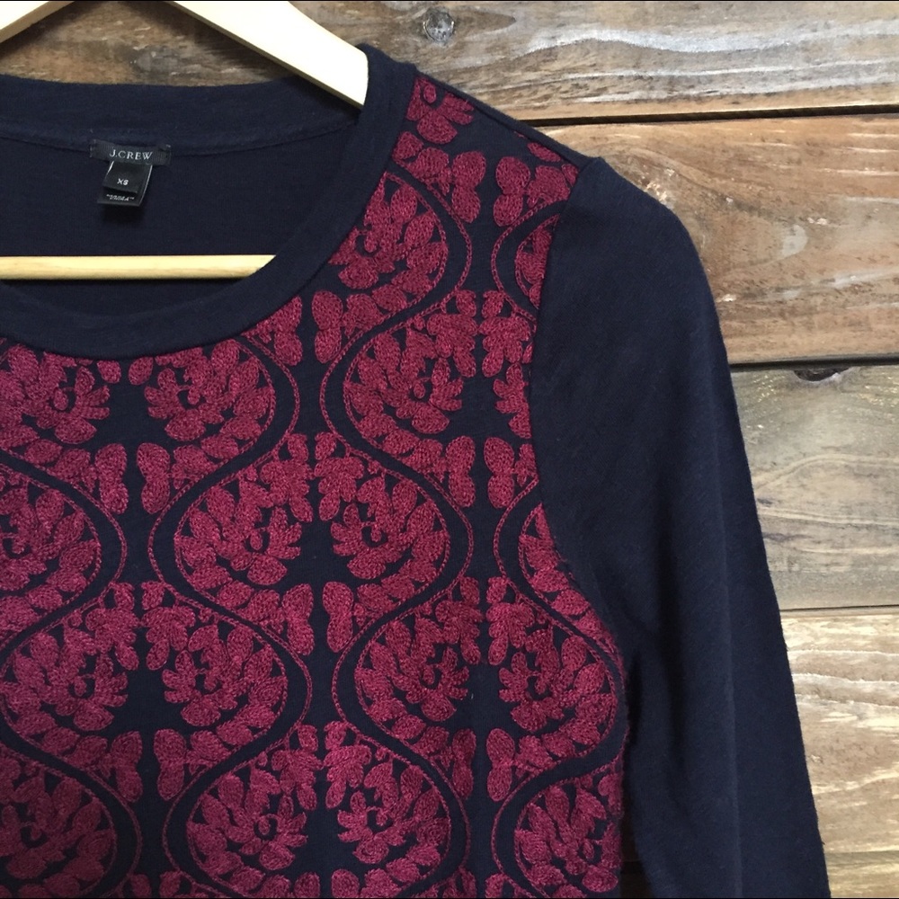 J.Crew Embroidered Top