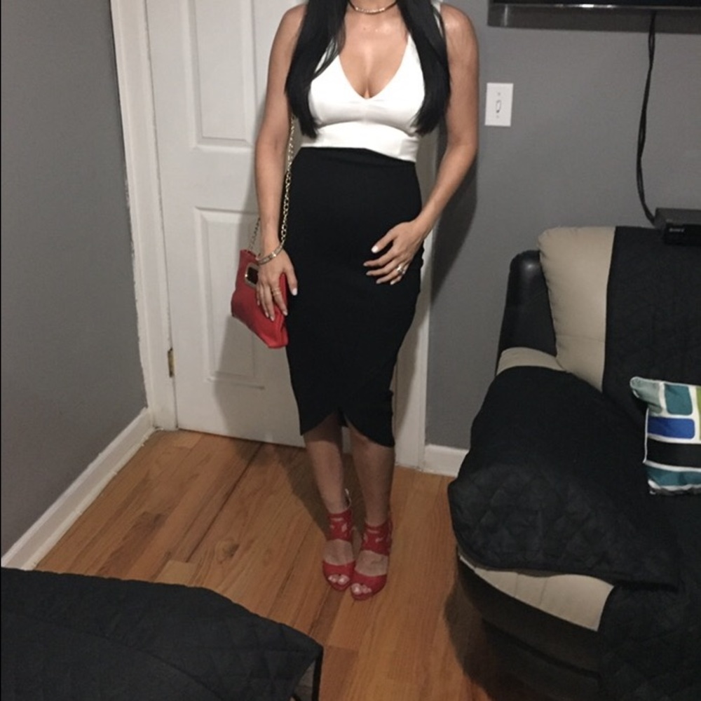 Black and white - high low dress!