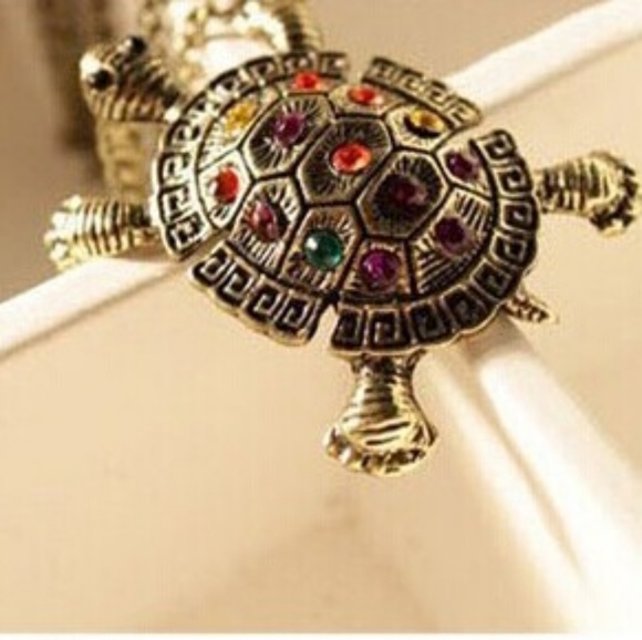 Turtle Necklace Crystal Pendant Chain Turtle - Picture 4 of 7