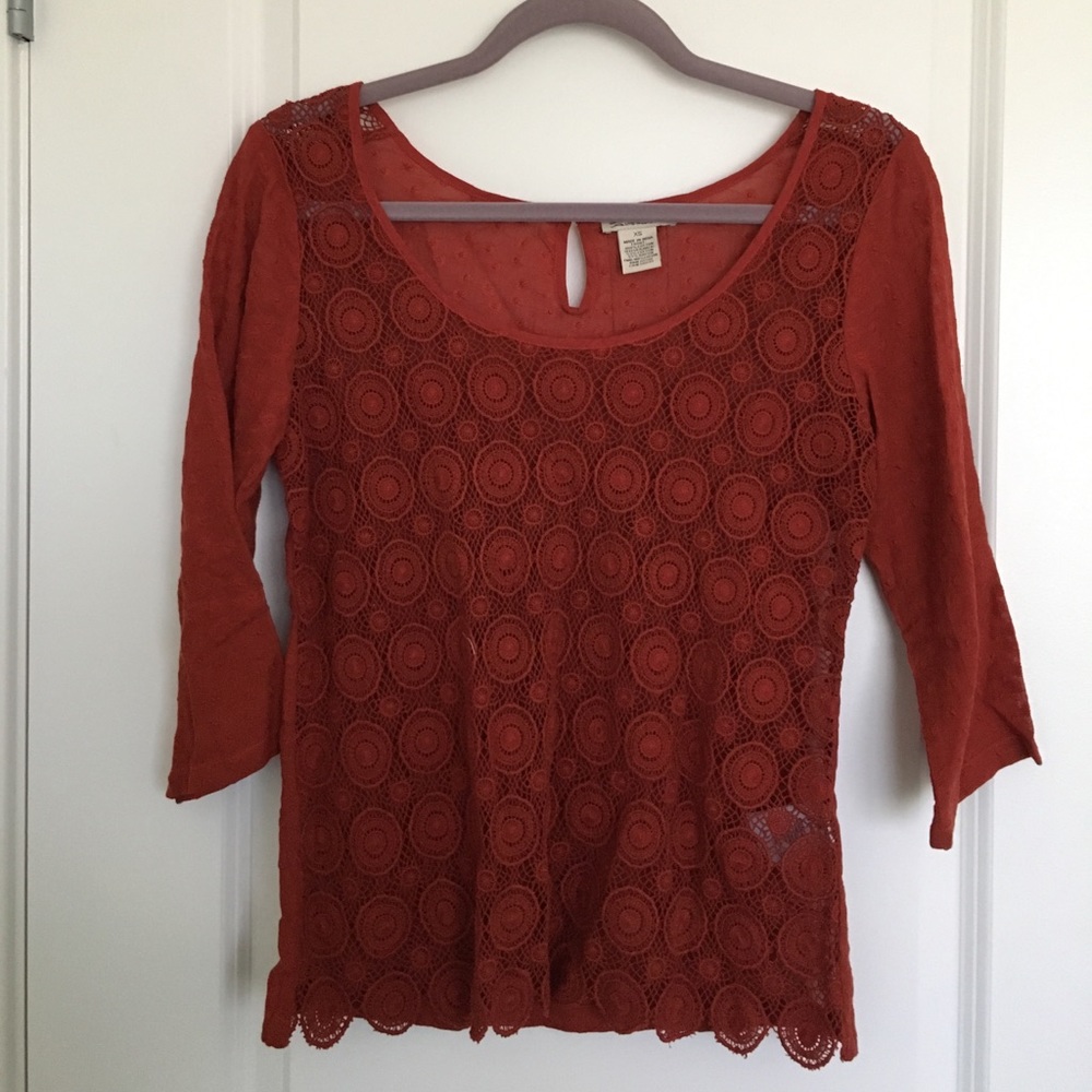Red Lucky Brand top!