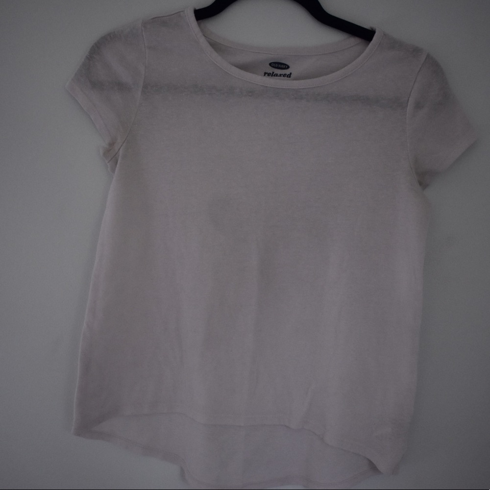 Girls Light pink burn out tee