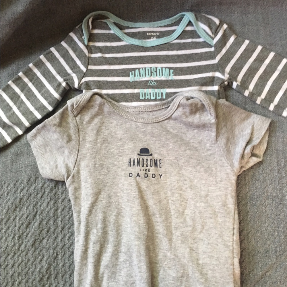 Handsome Like Daddy Carters Onesies (2)