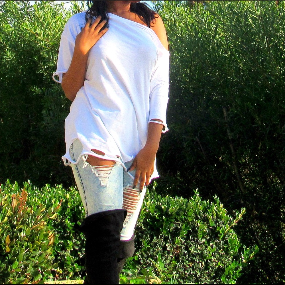 Ripped white tee