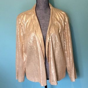 Forever 21 Jackets & Coats - Gold Sequin Blazer Jacket 3X plus Party formal Forever 21 Jackets & Coats - Gold Sequin Blazer Jacket 3X plus Party formal