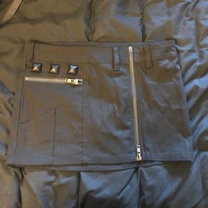 Vintage lip service mini skirt with studs