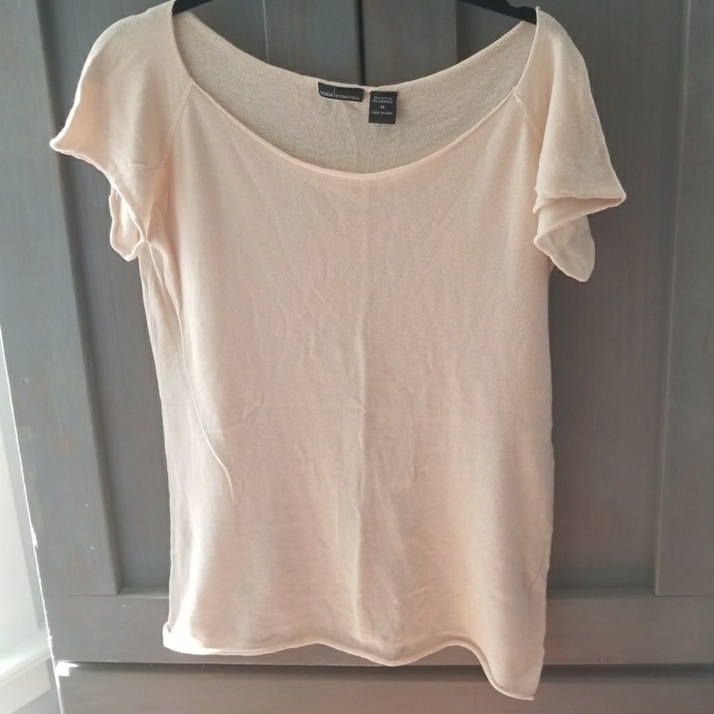 Cashmere/cotton blend tee *PRICE FIRM*