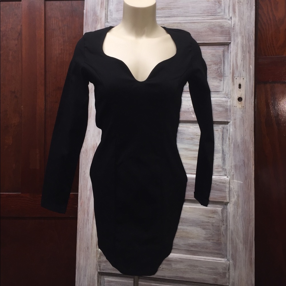 Black Dress with Unique Neckline