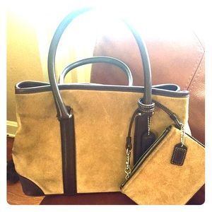 Authentic Suede Coach Purse