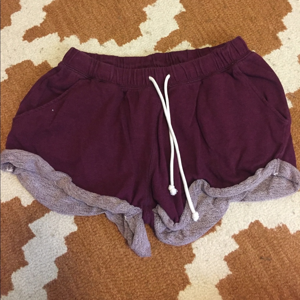 Maroon h&m divided sweat short