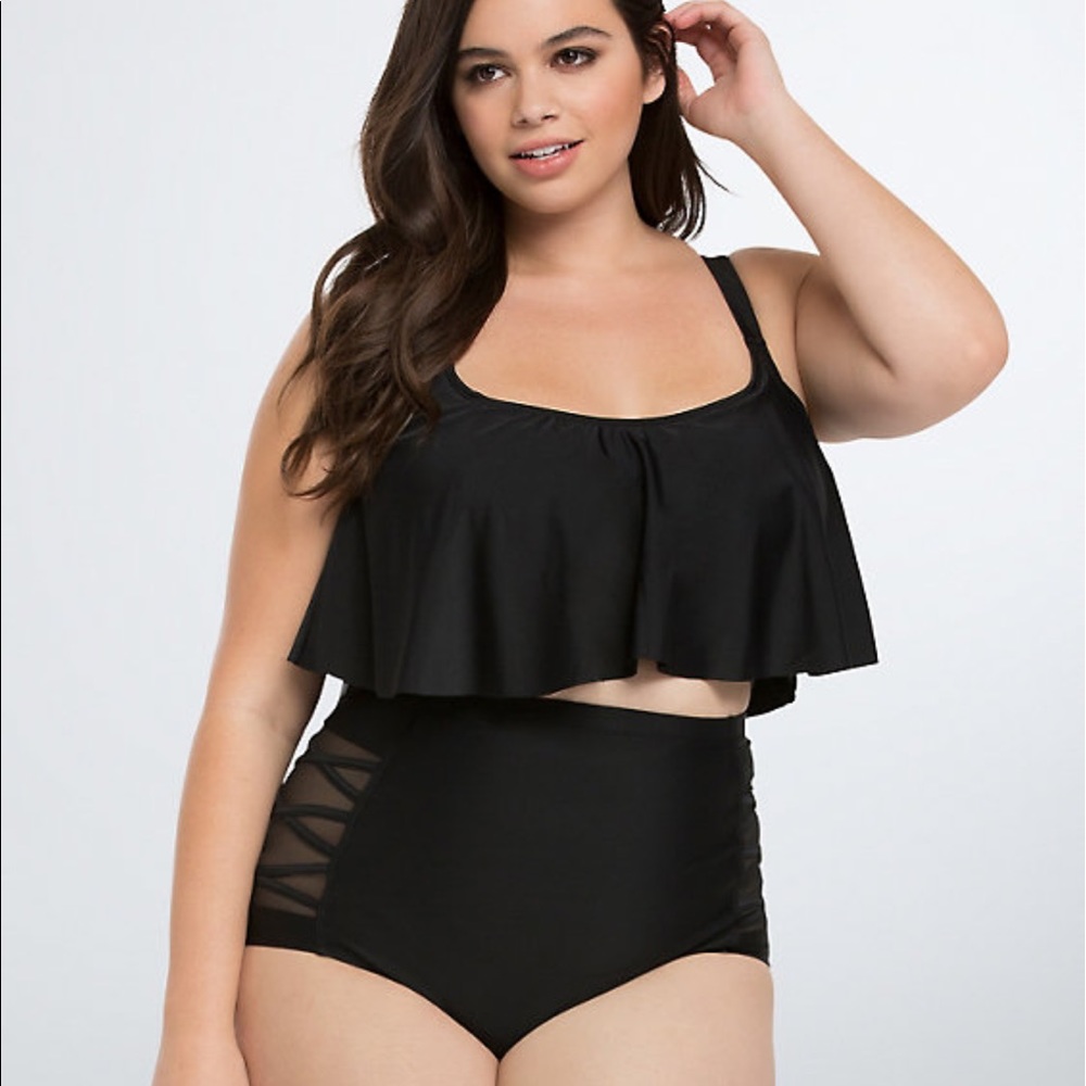 Torrid flounce bikini top
