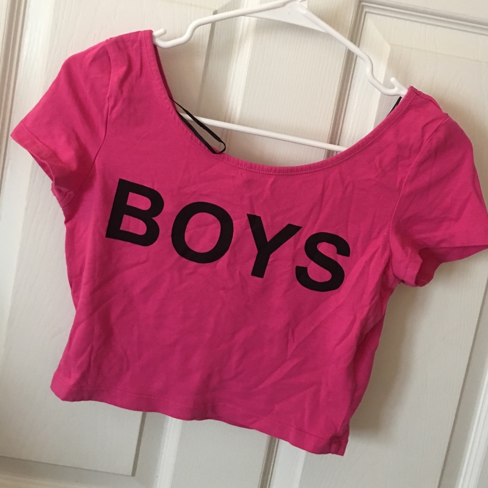 "BOYS" Crop Too