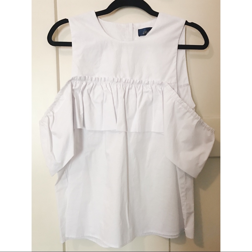 Off the shoulder white top