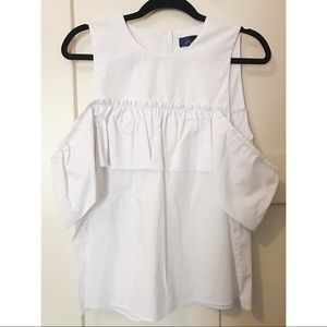 Off the shoulder white top