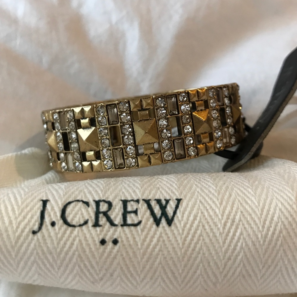 J Crew bracelet gold/ rhinestone