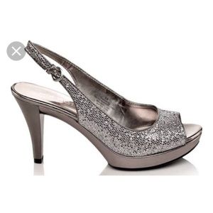 Nine West Silver Heels