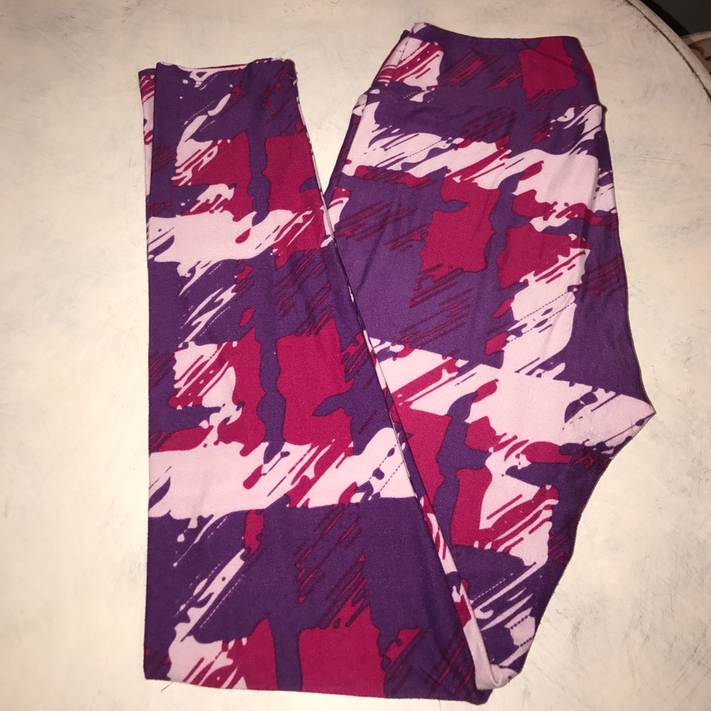 LulaRoe OS Leggings - Pink/Purple, Hidden Unicorns
