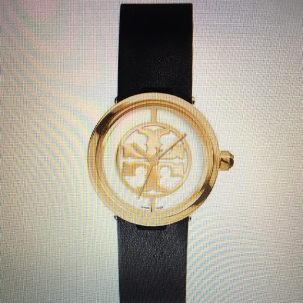 Tory Burch Reva Leather Strap Watch
