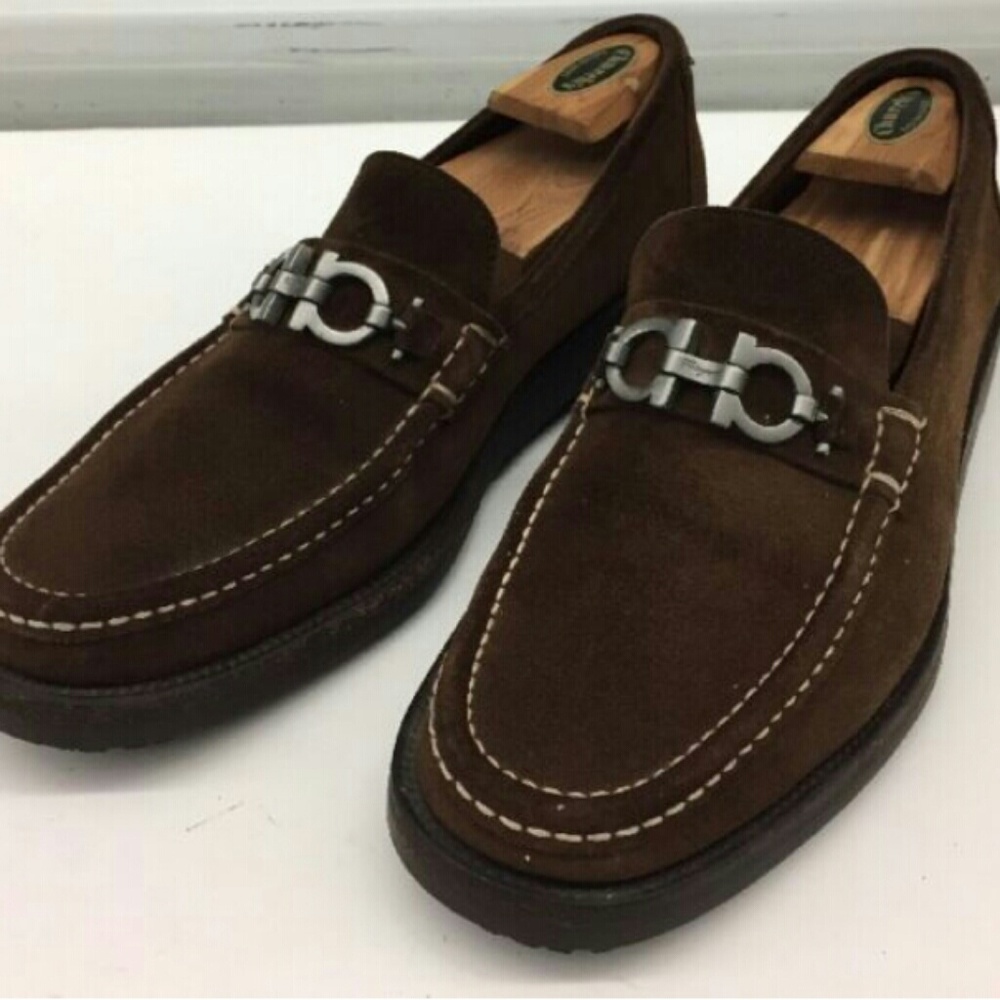 Salvatore Ferragamo suede brown shoes!