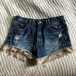 Free People Lace Shorts