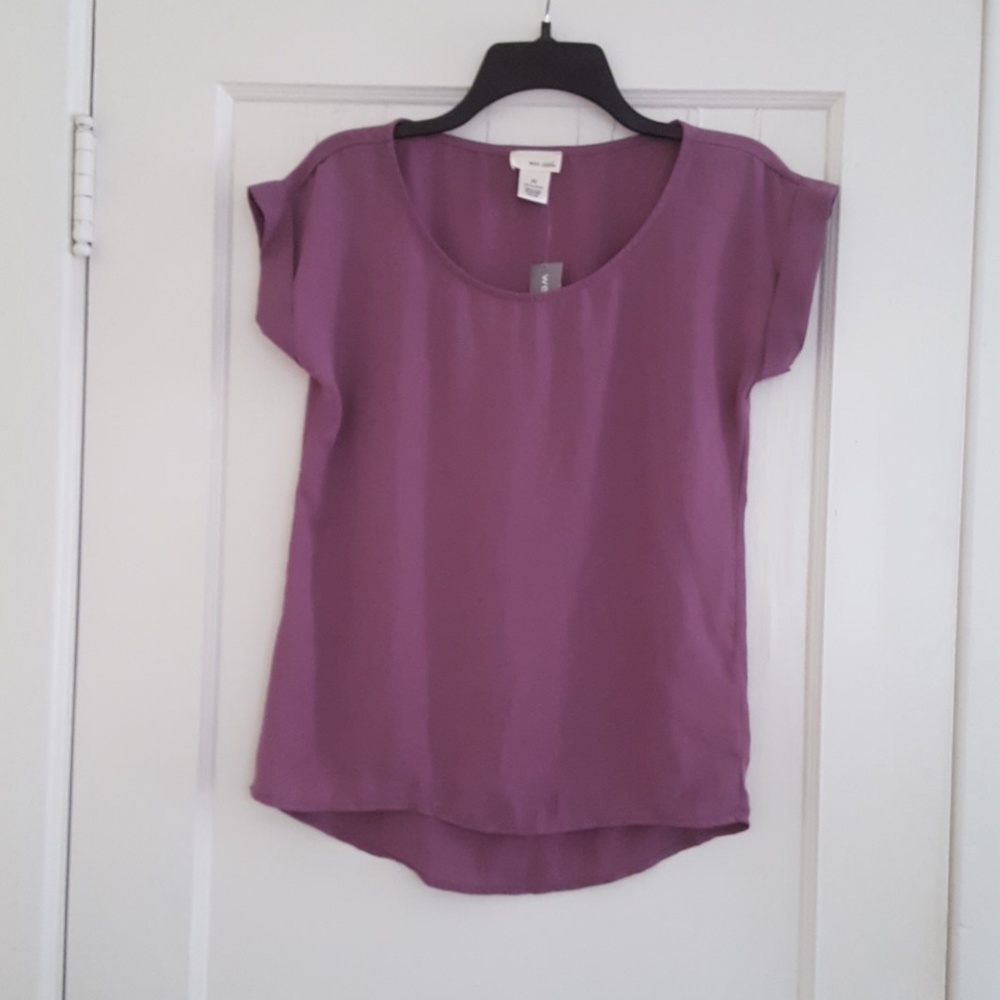 NWT Short sleeve semi-sheer top