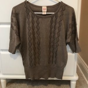 Mossimo brown short sleeve sweater