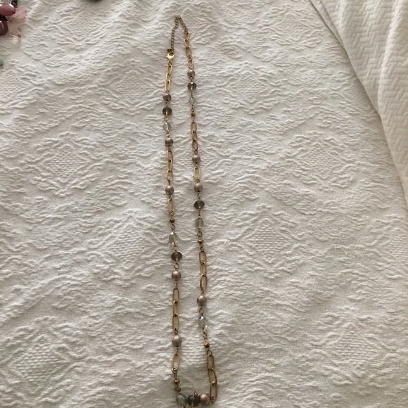 Long gold necklace - Picture 1 of 2