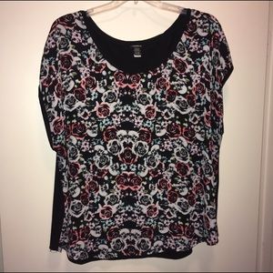 Rose and skull shirt