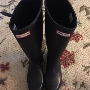 NEW Hunter Boots Tall Size 8 Matte Black