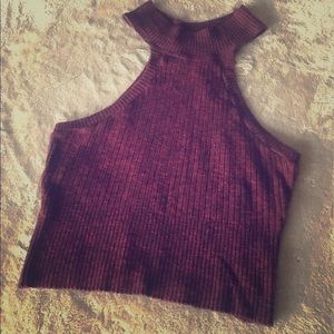 Burgundy crop top