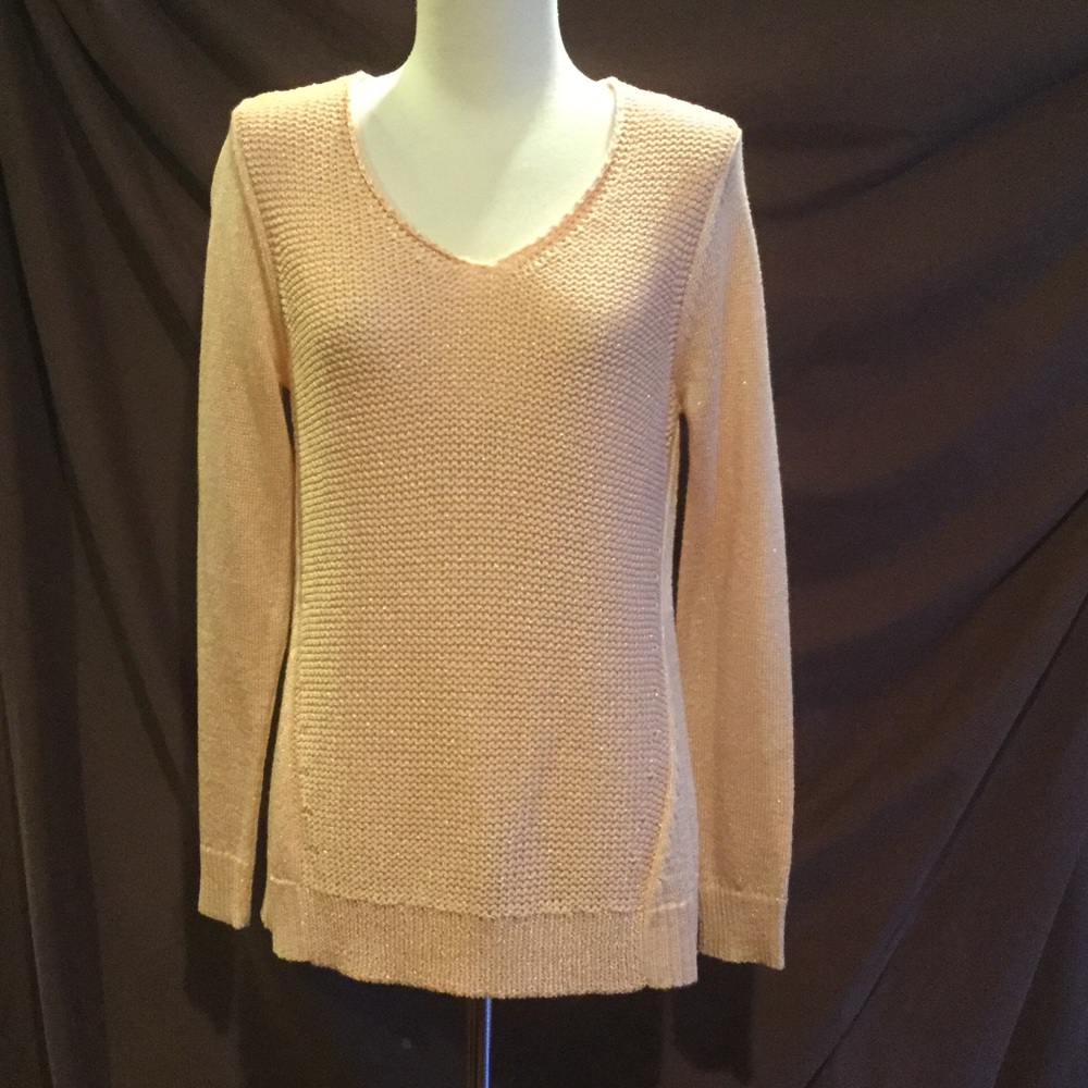 NWT Chico's Mylee pullover SZ 0 (4) peach froth