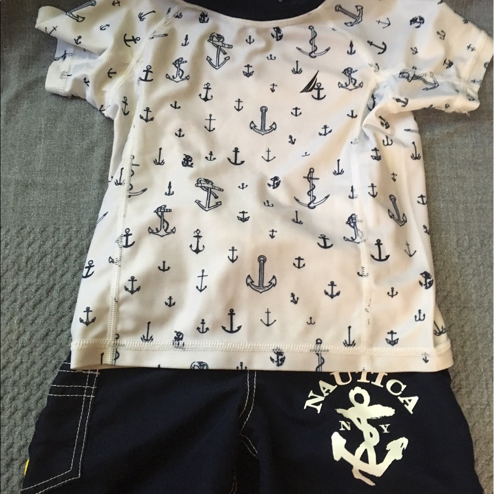Nautica Rash guard and trunks