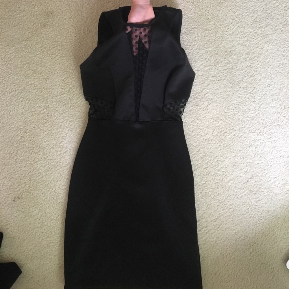 LBD mesh mini dress.