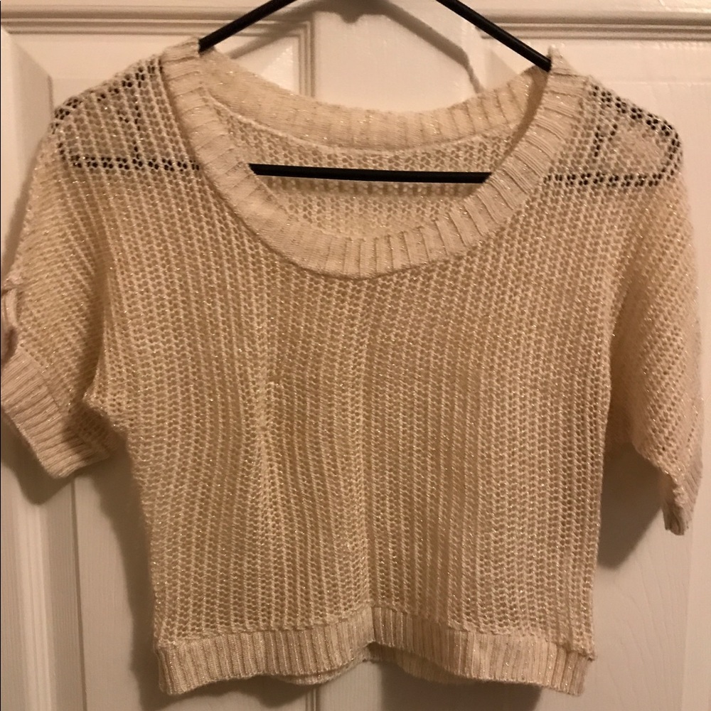 Beige Knit Crop Top
