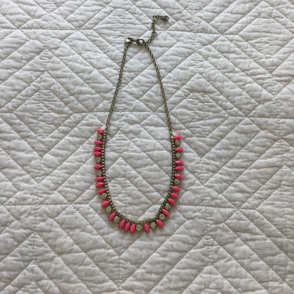 J.Crew Pink & Gold Statement Necklace