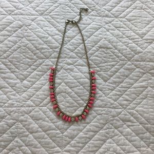 J.Crew Pink & Gold Statement Necklace